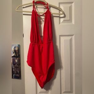 Red Bathing Suit Plus Size 16